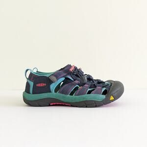 Keen Size 3 Big Kids Newport H2 Midnight Navy/Baltic 1012316 Hiking Sandals Shoe